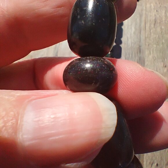 Jay King DTR mine finds Black Opal Necklace and earrings set 925 Sterling Silver - Picture 14 of 16